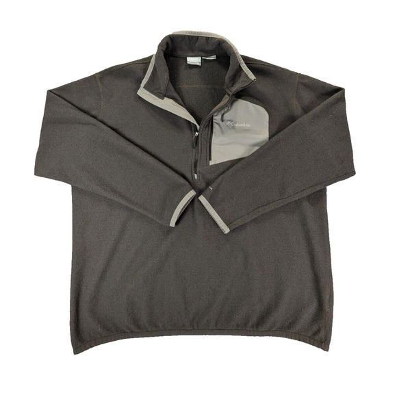 Columbia Sweater Mens 2XL Pullover Omniwick 1/2 Zip Fleece Gray Moisture Wicking - Picture 1 of 9